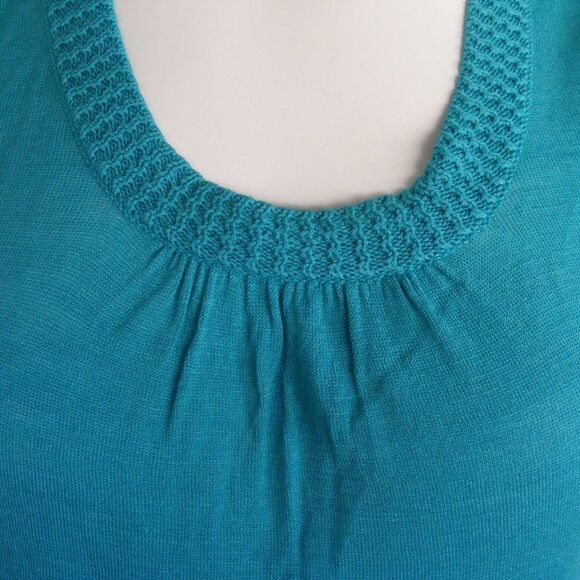 new CHICO'S Tank Top, 0/S, Knit, Cyan Trisha, Modest cut - Picture 2 of 11